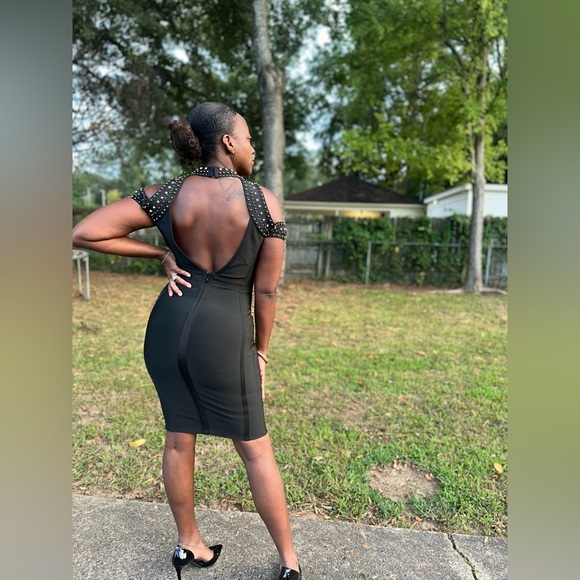 WOW Gold Label Black Bandage Dress - Picture 5 of 6